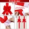 8 Pieces Christmas Cabinet Ribbons Bows Decorations Large Red Kitchen Cabinet Door Ribbons and Bows for Christmas Party Supplies